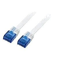 Accessoire Coffret De Communication - Connecteur Rj45 - Panneau De Brassage Patch cord- U-UTP- 5e- corde- CCA- PVC- blanc- 1m- 30AWG