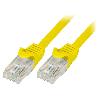 Accessoire Coffret De Communication - Connecteur Rj45 - Panneau De Brassage Patch cord- U-UTP- 5e- corde- CCA- PVC- jaune- 0.5m- 26AWG