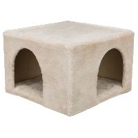 Accessoire De Cage - Abri Petit Animal Abri douillet peluche - 36 × 25 × 36 cm - Beige - Pour lapins et petits rongeurs