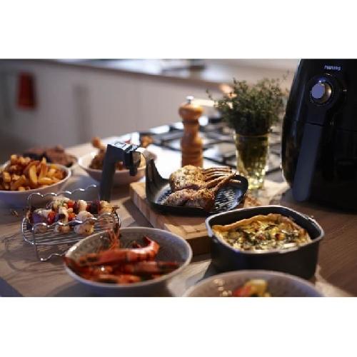Accessoire friteuse sans huile PHILIPS -  HD9905/00 - Grille double niveau - Pics a brochettes