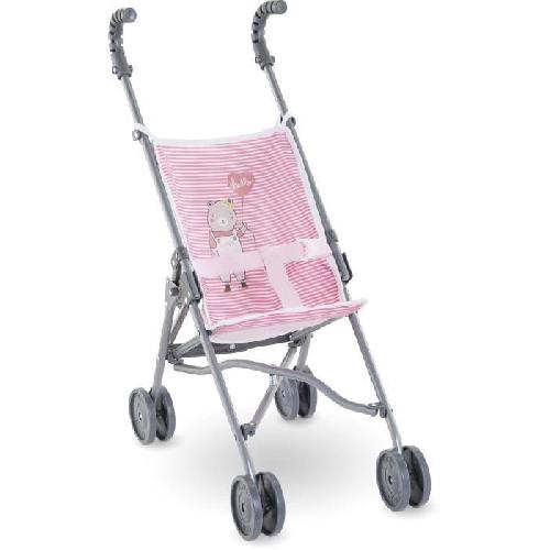 Vetement - Accessoire Poupon Accessoire poupon - COROLLE - Poussette canne rose pour poupon 30. 36 et 42cm - Des 3 ans