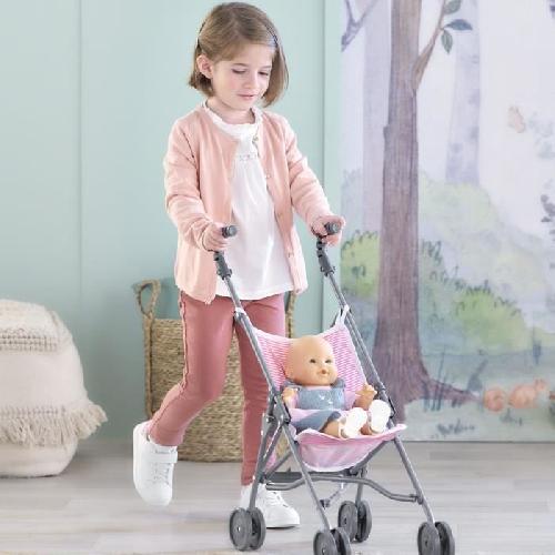 Vetement - Accessoire Poupon Accessoire poupon - COROLLE - Poussette canne rose pour poupon 30. 36 et 42cm - Des 3 ans