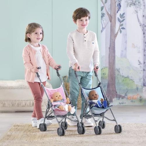 Vetement - Accessoire Poupon Accessoire poupon - COROLLE - Poussette canne rose pour poupon 30. 36 et 42cm - Des 3 ans