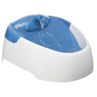 Accessoire Pour Repas Fontaine a boire TRIXIE Duo Stream - Plastique - 1L - 20 × 12 × 23 cm - Blanc et bleu