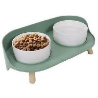 Accessoire Pour Repas Gamelle double surélevée M.PETS ALTITUDE - 2x 450 ml