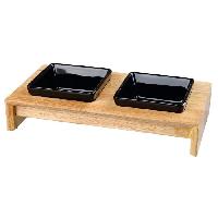 Accessoire Pour Repas TRIXIE Set écuelles 28x5x15cm - 2x0.2l - Noir - Pour chien