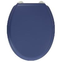 Accessoire Salle De Bain GELCO DESIGN Abattant WC Dolce - Charnieres inox - Bois moulé - Bleu marine