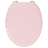 Accessoire Salle De Bain GELCO DESIGN Abattant WC Dolce - Charnieres inox - Bois moulé - Rose crystal