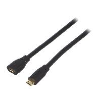 Accessoire Telephone Cable USB 2.0 port USB B micro USB B micro prise male 1.5m - Noir