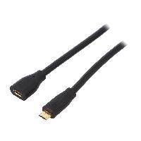 Accessoire Telephone Cable USB 2.0 port USB B micro USB B micro prise male 200cm - Noir