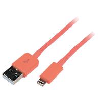 Accessoire Telephone Cable USB 2.0 prise Lightning USB A male 100cm - Rose