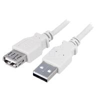 Accessoire Telephone Cable USB 2.0 USB A femelle USB A male 1.8m - Gris