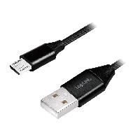 Accessoire Telephone Cable USB 2.0 USB A male USB B micro male 0.3m - Noir