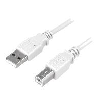 Accessoire Telephone Cable USB 2.0 USB A male USB B prise male 1.8m - Gris