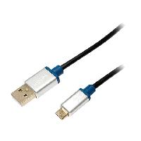 Accessoire Telephone Cable USB 2.0 USB A prise male USB B micro prise male 1m - Noir