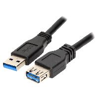 Accessoire Telephone Cable USB 3.0 USB A femelle USB A male 1m - Noir