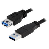 Accessoire Telephone Cable USB 3.0 USB A femelle USB A male 2m - Noir