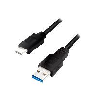 Accessoire Telephone Cable USB 3.0 USB A male USB C male 3m - Noir