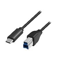 Accessoire Telephone Cable USB 3.0 USB B male USB C male 1m - Noir