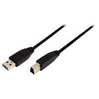 Accessoire Telephone Cable USB 3.0USB A male USB B prise male 3m - Noir