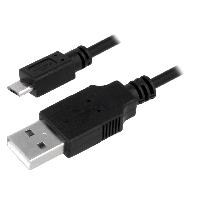 Accessoire Telephone Cable USB A male USB B micro prise male 0.6m - Noir