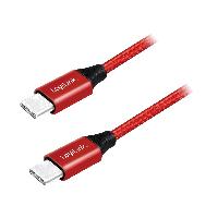 Accessoire Telephone Cable USB C 2.0 male des deux cotes 0.3m - Rouge