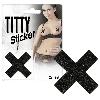 Accessoires Lingerie Sticker compatible avec seins Titty X