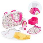 Accessoires poupon - COROLLE - Coffret Accessoires a langer fleuri - Pour poupon 36 et 42 cm - 7 accessoires - Des 2 ans