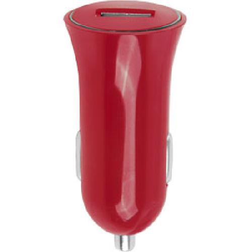 Adaptateur allume-cigare Design 1 USB 1A rouge MUVIT