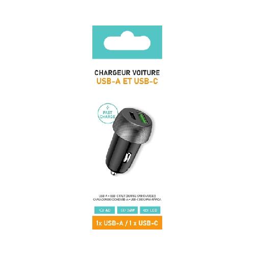 Allume Cigare - Prise Allume-cigare Adaptateur allume-cigare USB A et USB C Fast charge 36W SD