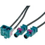 Adaptateur antenne 2x Fakra M Double Fakra F compatible avec VW MFD2 RCD300 RNS-510 RNS2