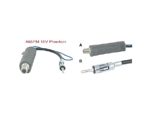 Antenne et adaptateurs de Roger Adaptateur Antenne - Alimentation Phantom compatible avec Audi Citroen Seat av02 VW av04 - ANT6002