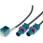 Adaptateur Antenne Fakra F coude 2x Fakra M - 0.25m compatible avec VW MFD2 RNS-300 Adaptateur Antenne Fakra F coude 2x Fakra M - 0.25m compatible avec VW MFD2 RNS-300