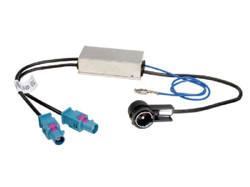 Antenne et adaptateurs de Roger Adaptateur antenne ISO 2 X Fakra Z Alimentation fantome compatible avec Audi Seat Skoda VW