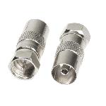 Cable - Adaptateur - Reglage Antenne - Parabole Adaptateur antenne type F Male vers coaxial femelle x1