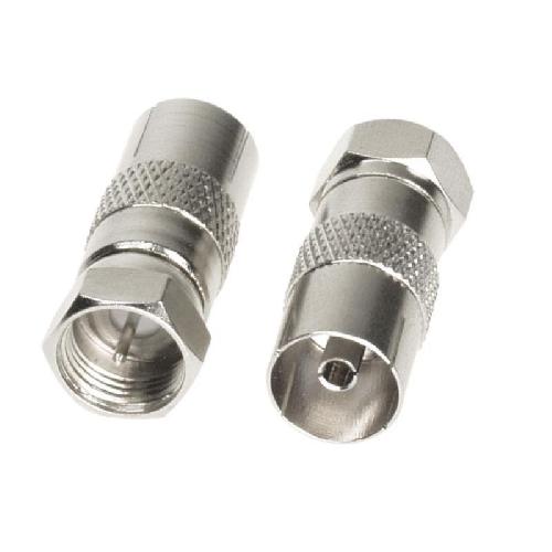 Cable - Adaptateur - Reglage Antenne - Parabole Adaptateur antenne type F Male vers coaxial femelle x1