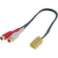 Adaptateur AUX RCA compatible avec Alfa Romeo 159 Fiat Grande Punto Lancia Smart Fortwo