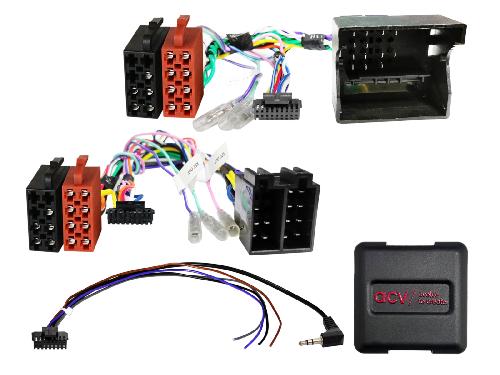 X Commande au volant de Roger Adaptateur commande au volant 42xmc00c compatible avec Mercedes Smart VW ISO 40 Broches Quadlock