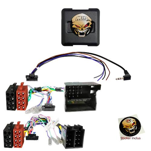 X Commande au volant de Roger Adaptateur commande au volant MC00C compatible avec Mercedes Smart VW ISO 40 Broches Quadlock