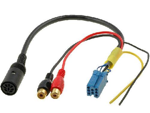 Cables changeur CD Adaptateur compatible avec changeur de CD compatible avec VW Panasonic 0.25m AV04