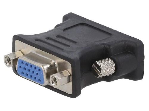 Cable - Connectique Pour Peripherique Adaptateur - D-Sub 15pin HD femelle - DVI-I -24+5- prise male - Full HD - noir