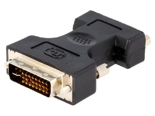 Cable - Connectique Pour Peripherique Adaptateur D-Sub 15pin HD femelle DVI-I -24-5- prise male - noir taille-0.05M