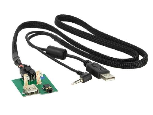 Adaptateur Aux Autoradio Adaptateur de prise USB AUX AD1140B compatible avec Hyundai et Kia