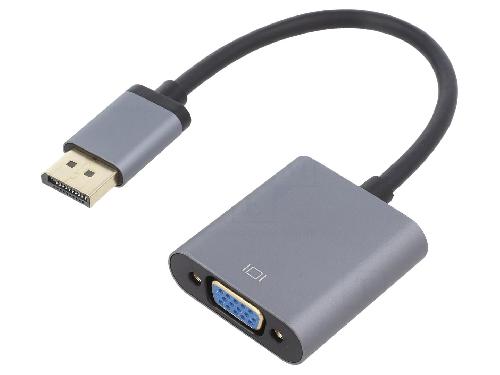 Cable - Connectique Tv - Video - Son Adaptateur DisplayPort 1.1 prise male D-Sub 15pin HD femelle 0.15m - Gris
