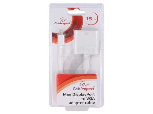Cable - Connectique Pour Peripherique Adaptateur DisplayPort 1.1a D-Sub 15pin HD femelle mini prise male 0.15m - blanc