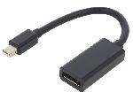 Cable - Connectique Pour Peripherique Adaptateur DisplayPort 1.2 femelle mini DisplayPort prise male 4K UHD 0.15m - noir