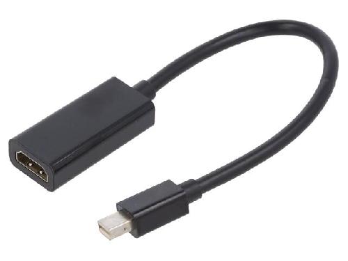 Cable - Connectique Pour Peripherique Adaptateur DisplayPort 1.2 HDMI 1.3 femelle mini DisplayPort prise male Full HD 0.15m - noir