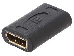 Cable - Connectique Pour Peripherique Adaptateur DisplayPort 1.4 femelle des deux cotes HDCP 2.2 - Noir