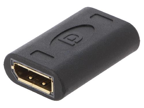 Cable - Connectique Pour Peripherique Adaptateur DisplayPort 1.4 femelle des deux cotes HDCP 2.2 - Noir