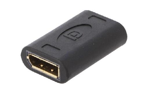 Cable - Connectique Pour Peripherique Adaptateur DisplayPort 1.4 femelle des deux cotes HDCP 2.2 - Noir